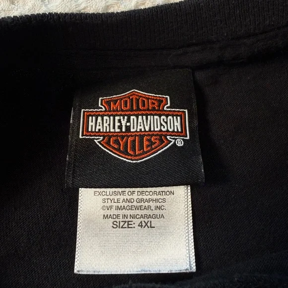 Harley Davidson Pin Up Girl Australia 100 Years Graphic T Shirt 4XL Black - Picture 6 of 7